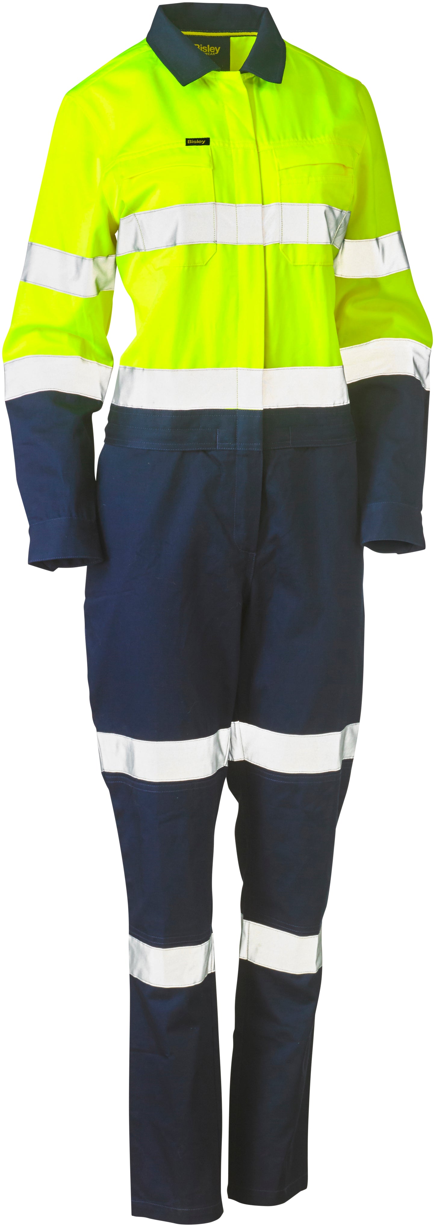 WOMEN'S TAPED HI VIS COTTON DRILL COVERALL BCL6066T