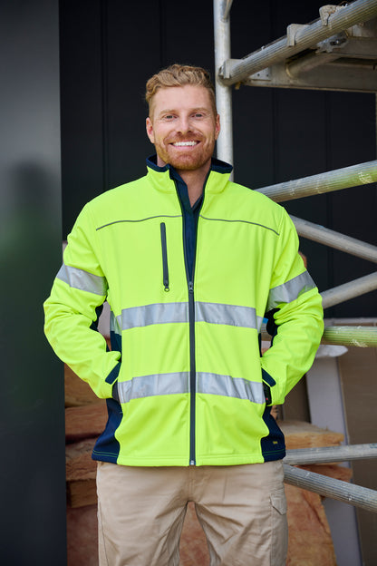 TAPED HI VIS SOFT SHELL JACKET BJ6059T