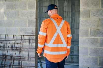 X TAPED HI VIS DRILL JACKET WITH LIQUID REPELLENT FINISH BJ6919XT