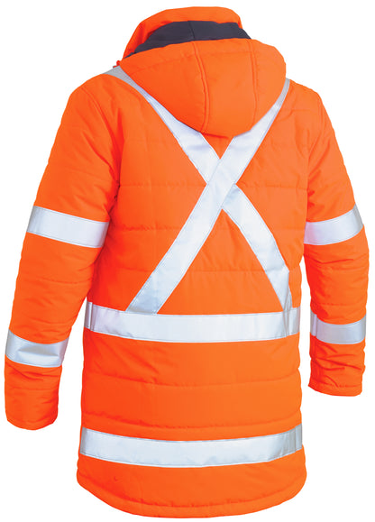 TAPED HI VIS PUFFER JACKET WITH X BACK BJ6379XT