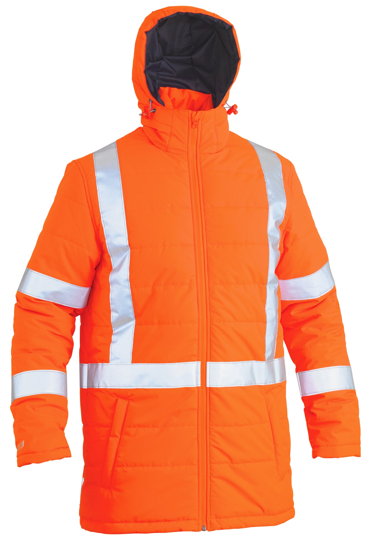 TAPED HI VIS PUFFER JACKET WITH X BACK BJ6379XT