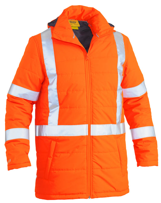 TAPED HI VIS PUFFER JACKET WITH X BACK BJ6379XT