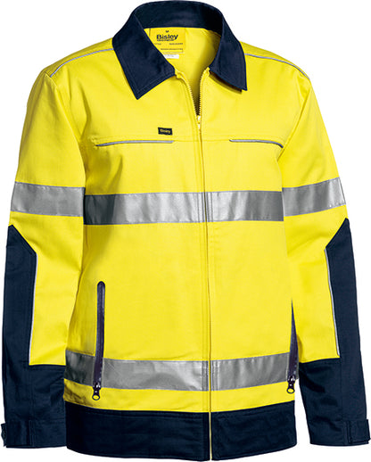 TAPED HI VIS DRILL JACKET WITH LIQUID REPELLENT FINISH BJ6917T