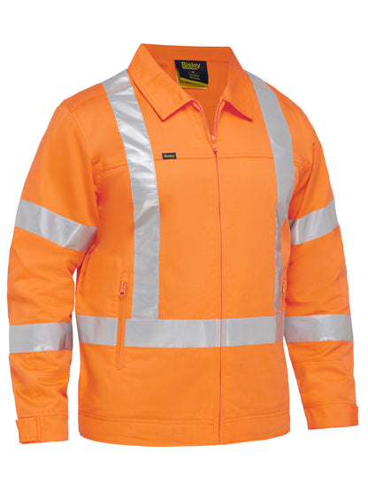 X TAPED HI VIS DRILL JACKET WITH LIQUID REPELLENT FINISH BJ6919XT