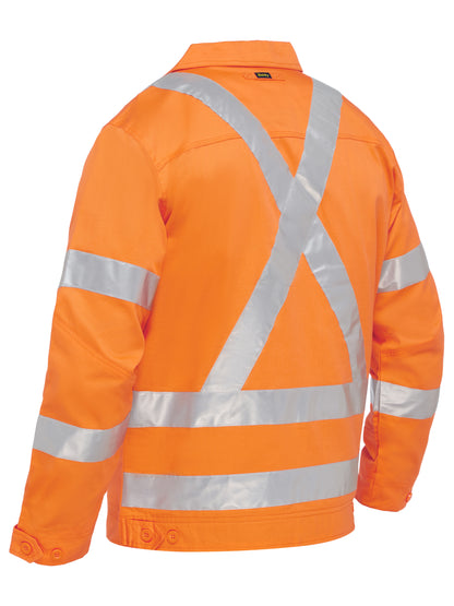 X TAPED HI VIS DRILL JACKET WITH LIQUID REPELLENT FINISH BJ6919XT