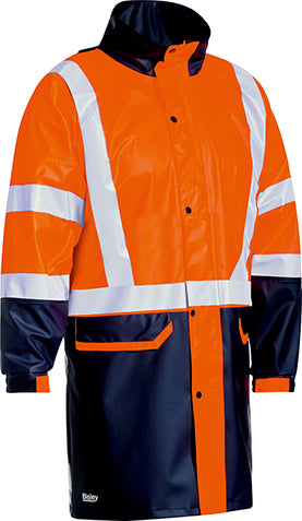 TAPED HI VIS STRETCH PU RAIN COAT BJ6935HT