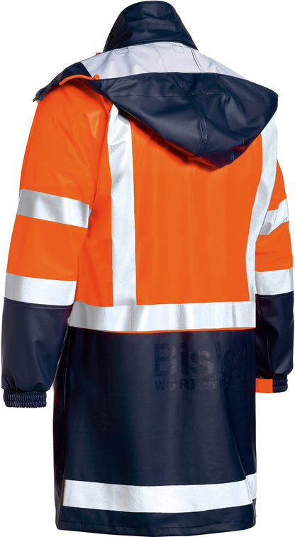 TAPED HI VIS STRETCH PU RAIN COAT BJ6935HT