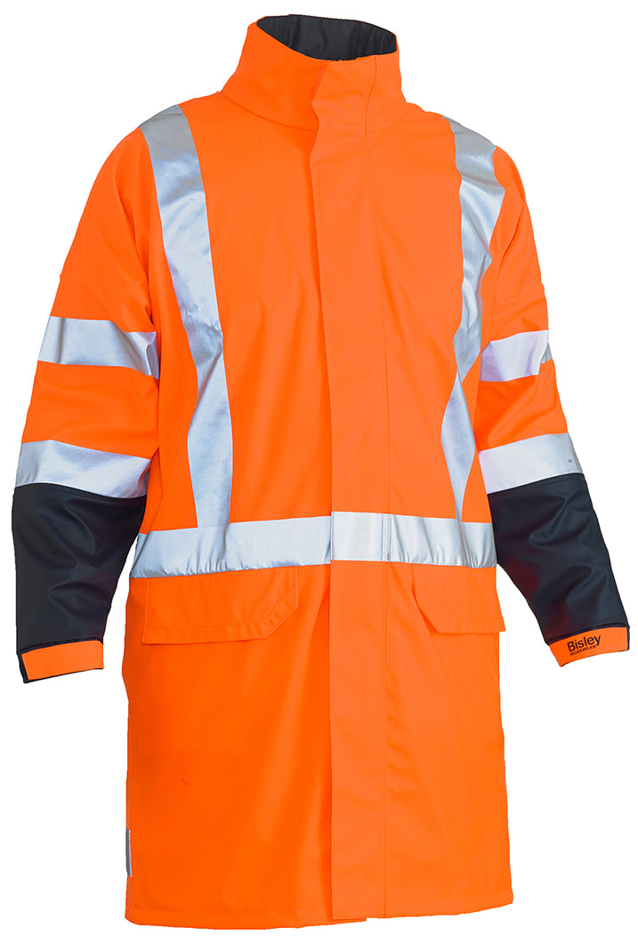 X TAPED HI VIS TTMC STRETCH PU RAIN COAT BJ6955XT