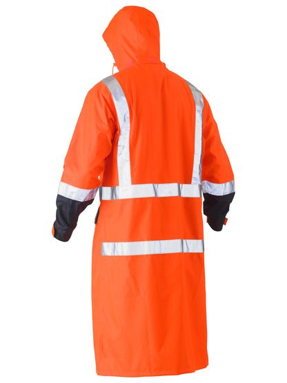 TAPED HI VIS LONG RAIN COAT BJ6961T