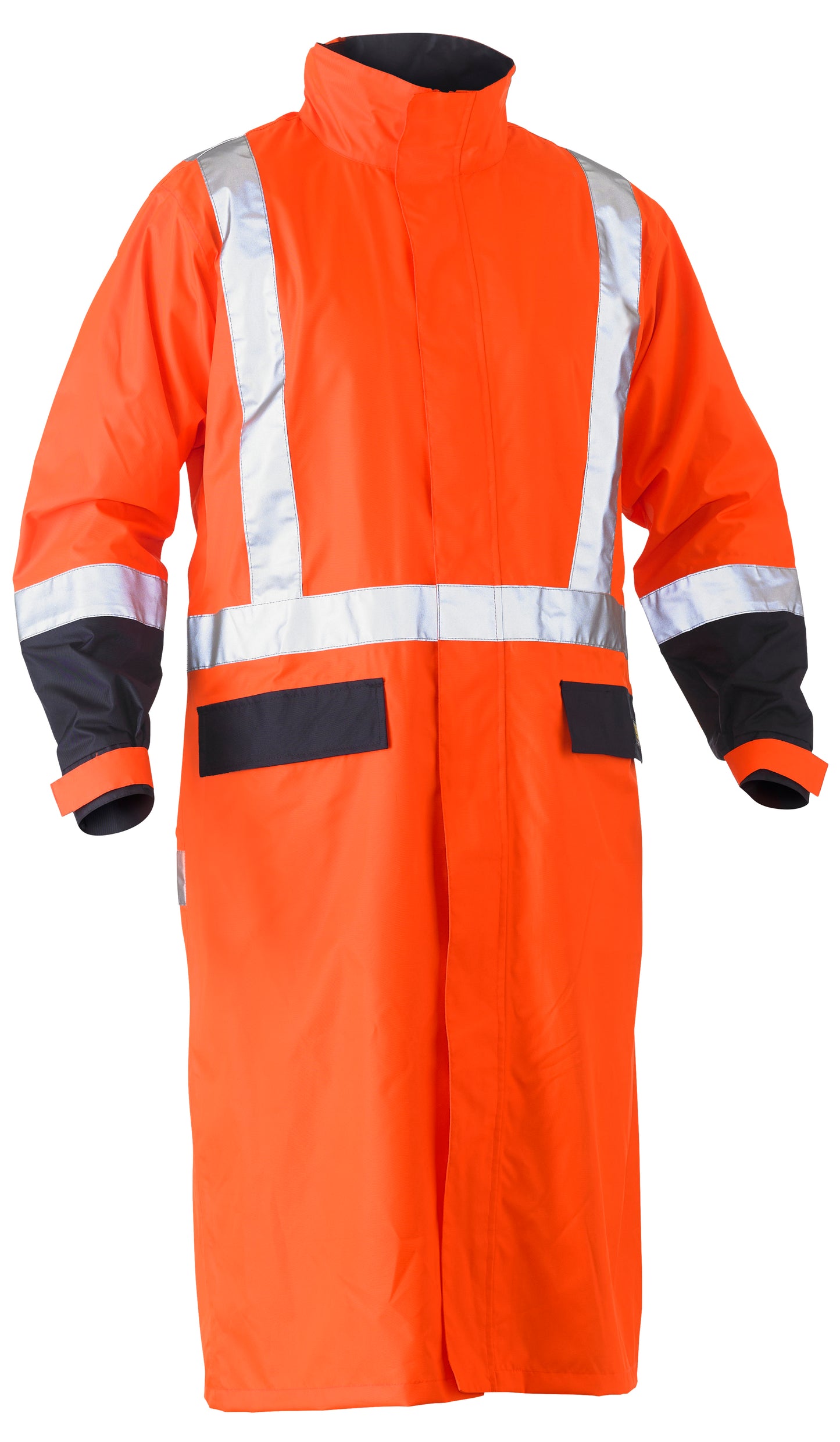 TAPED HI VIS LONG RAIN COAT BJ6961T