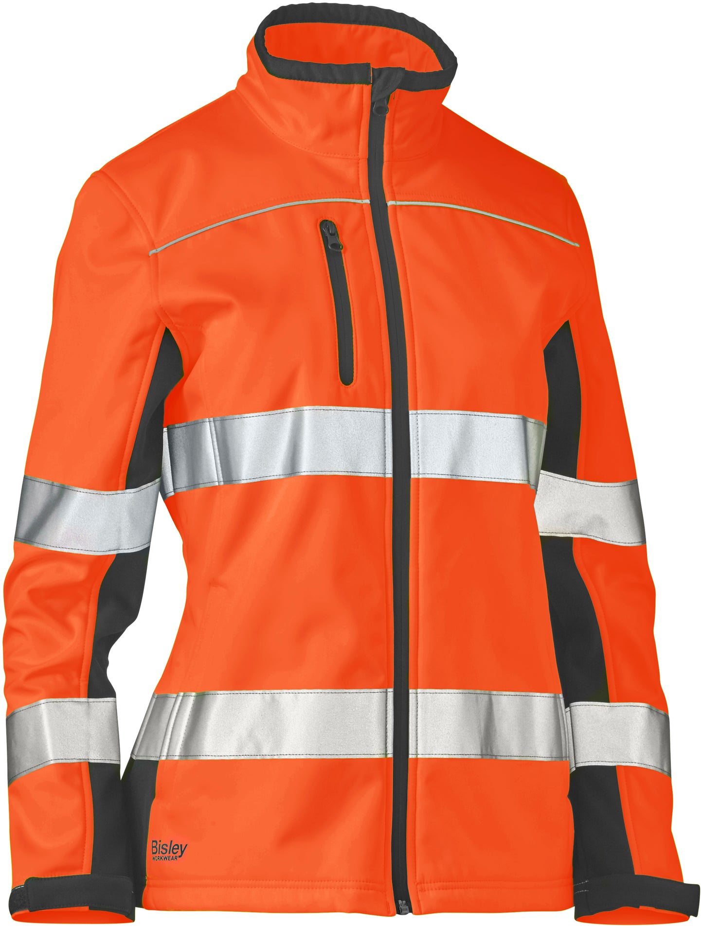 WOMEN'S TAPED TWO TONE HI VIS SOFT SHELL JACKET BJL6059T