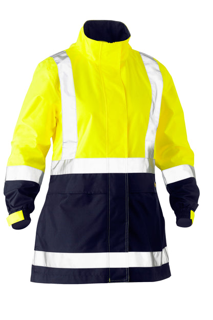 WOMEN'S H TAPED TWO TONE HI VIS RAIN JACKET BJL6966T