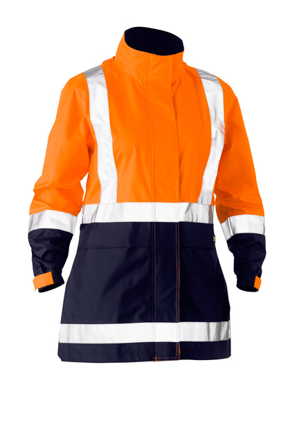 WOMEN'S H TAPED TWO TONE HI VIS RAIN JACKET BJL6966T