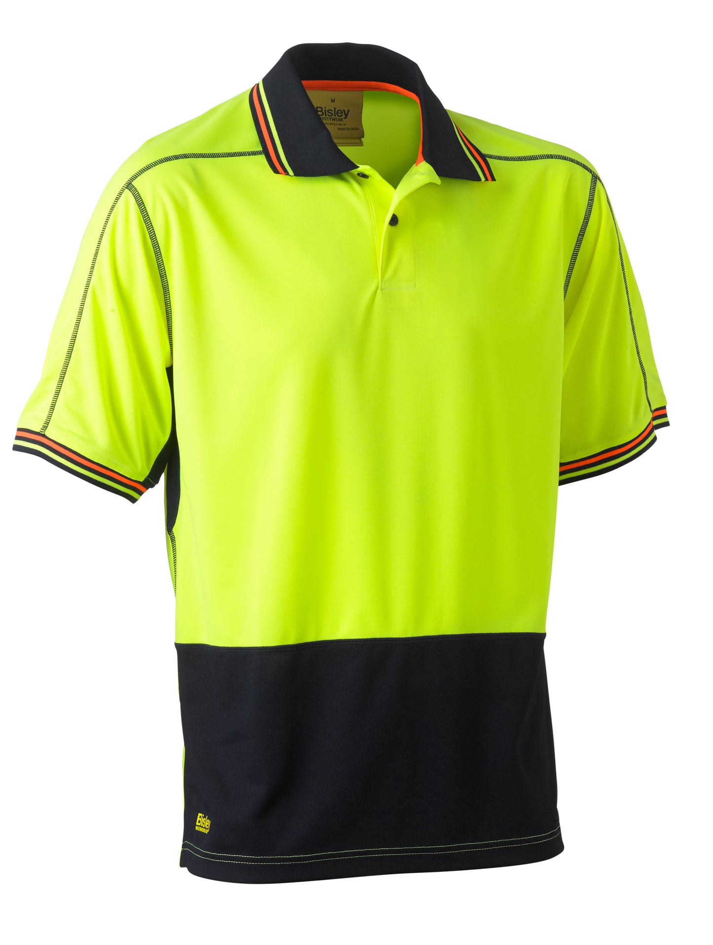 HI VIS POLYESTER MESH POLO SHORT SLEEVE BK1219