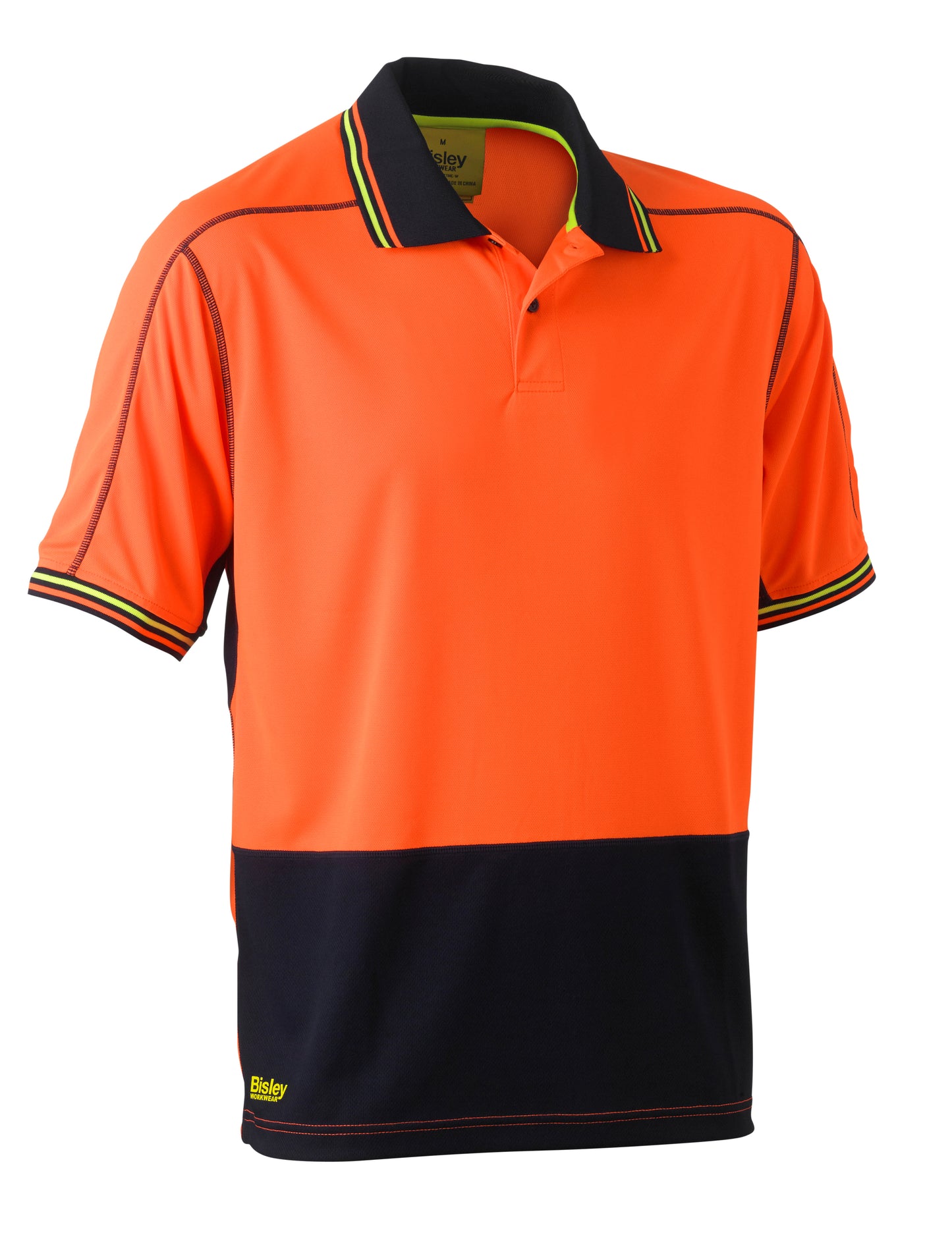 HI VIS POLYESTER MESH POLO SHORT SLEEVE BK1219