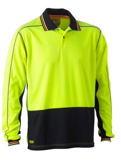 HI VIS POLYESTER MESH POLO LONG SLEEVE BK6219