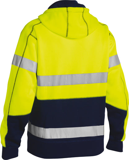 TAPED HI VIS FLEECE HOODIE FULL ZIP BK6819T