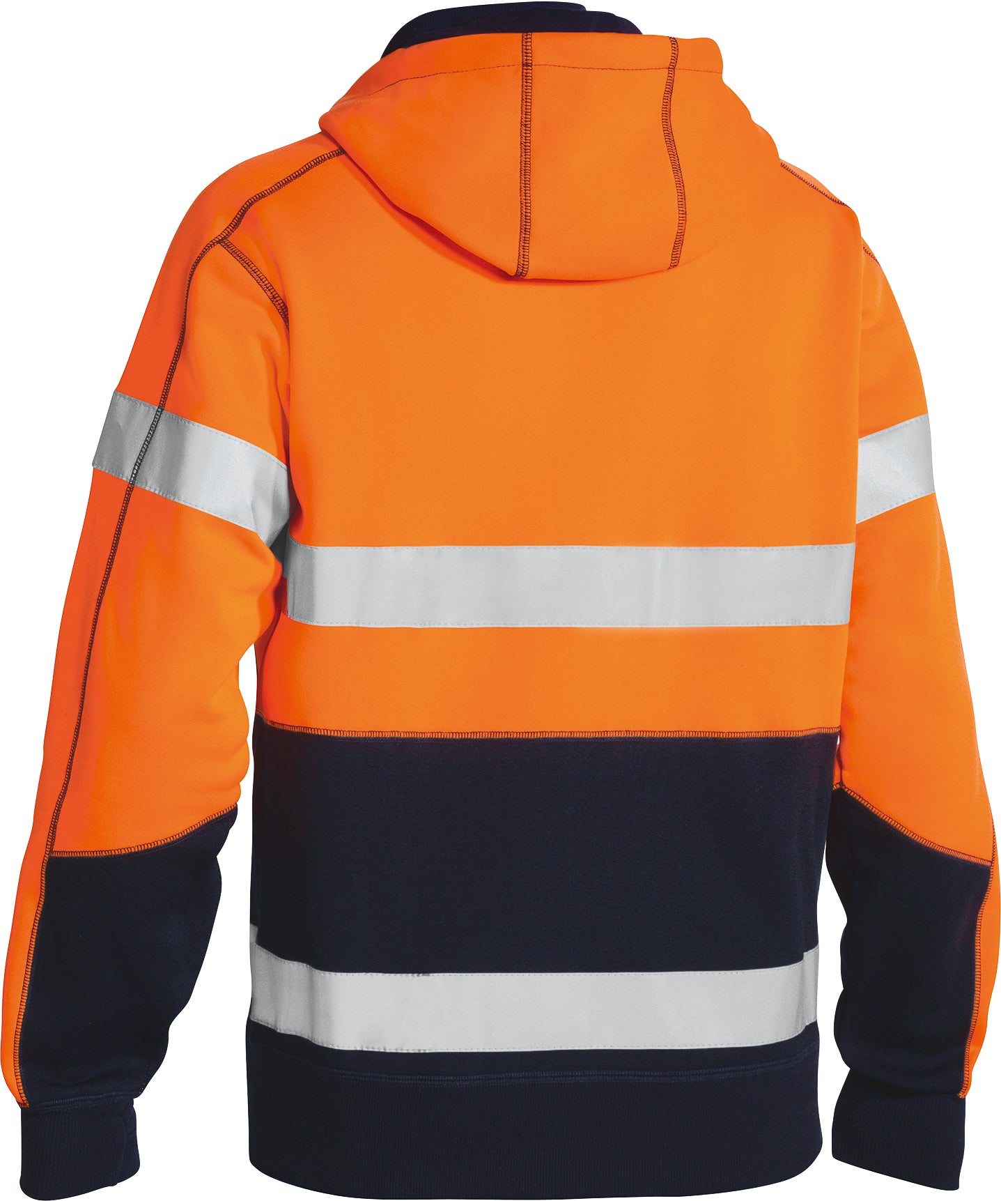 TAPED HI VIS FLEECE HOODIE FULL ZIP BK6819T