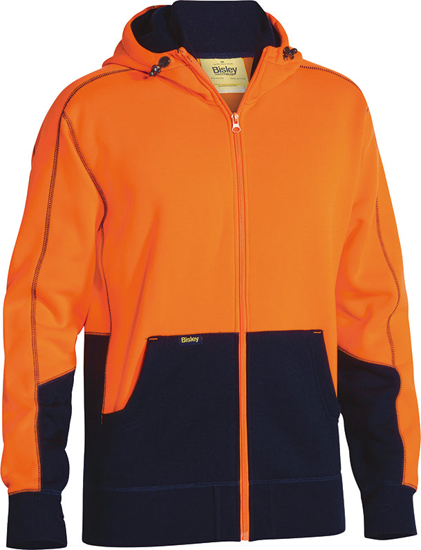 HI VIS ZIP FRONT FLEECE HOODIE BK6819