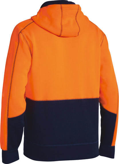 HI VIS ZIP FRONT FLEECE HOODIE BK6819