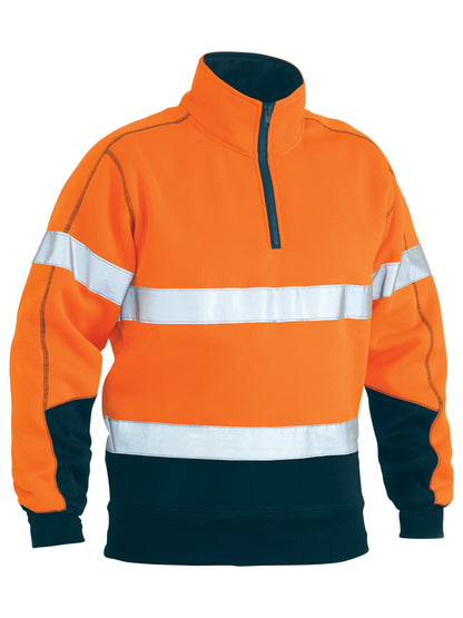 TAPED HI VIS 1/4 ZIP FLEECE PULLOVER BK6989T