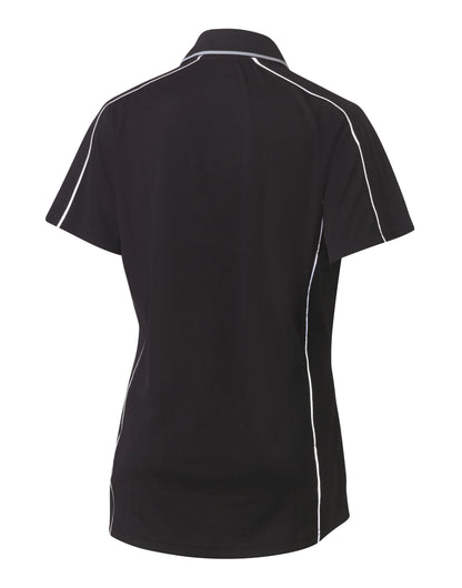 WOMEN'S COOL MESH POLO WITH REFLECTIVE PIPING BKL1425