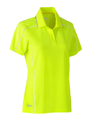 WOMEN'S COOL MESH POLO WITH REFLECTIVE PIPING BKL1425