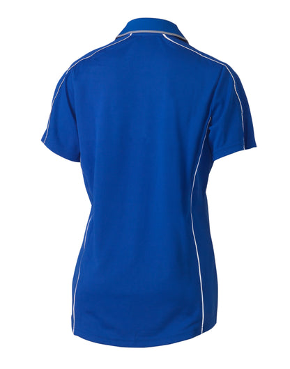 WOMEN'S COOL MESH POLO WITH REFLECTIVE PIPING BKL1425