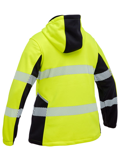 WOMEN'S HI VIS LIQUID REPELLENT FLEECE HOODIE BKL6571