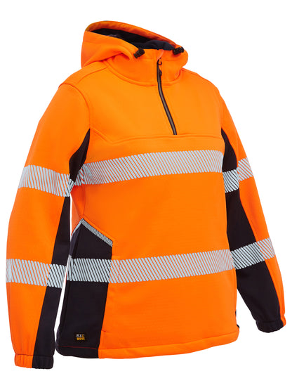 WOMEN'S HI VIS LIQUID REPELLENT FLEECE HOODIE BKL6571