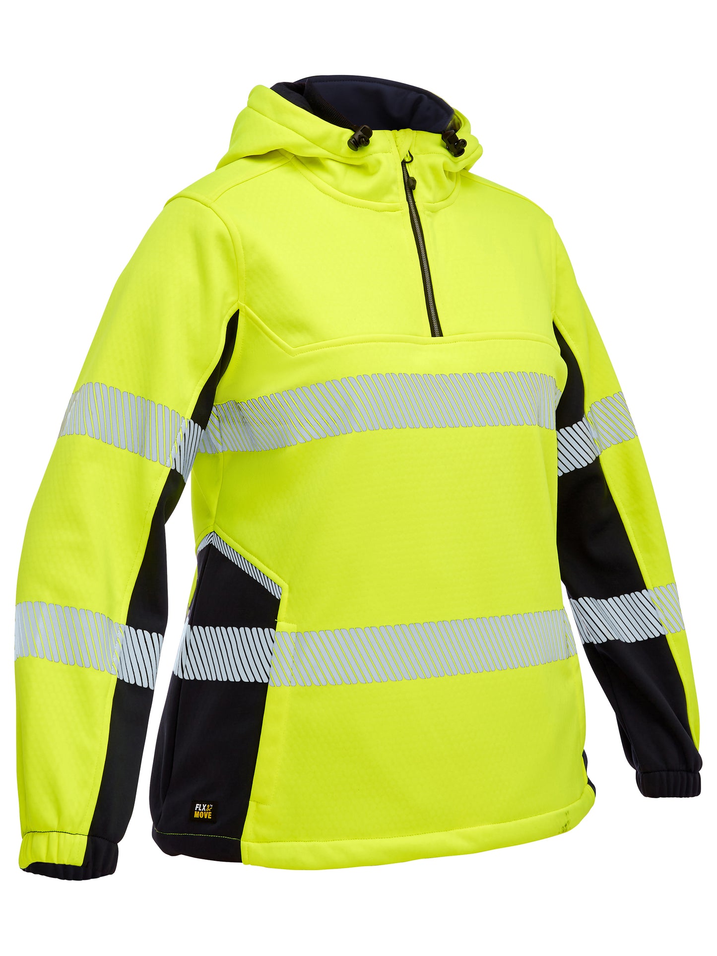 WOMEN'S HI VIS LIQUID REPELLENT FLEECE HOODIE BKL6571