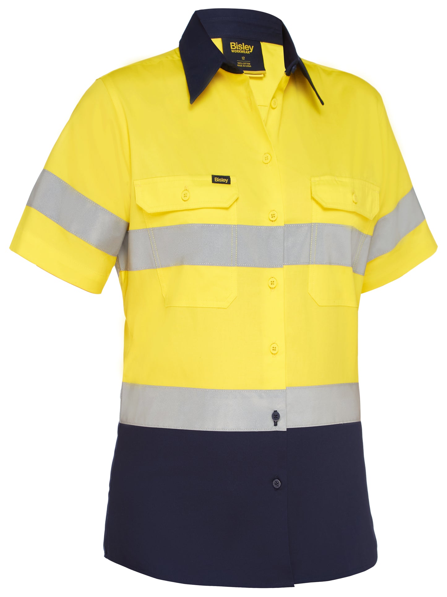 WOMEN'S TAPED HI VIS COOL LIGHTWEIGHT DRILL SHIRT BL1896