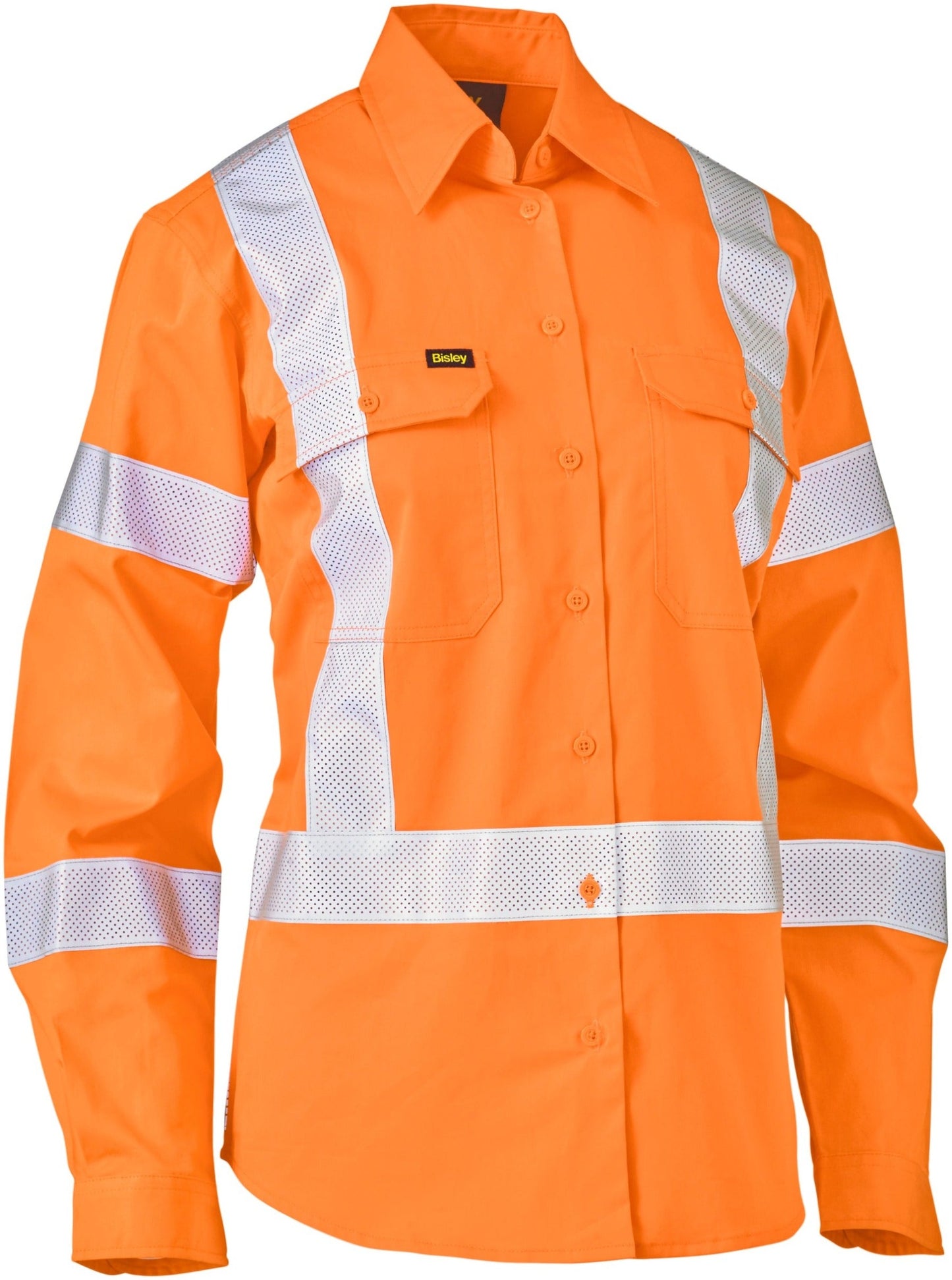 WOMEN'S X TAPED BIOMOTION HI VIS COOL LIGHTWEIGHT DRILL SHIRT BL6166XT