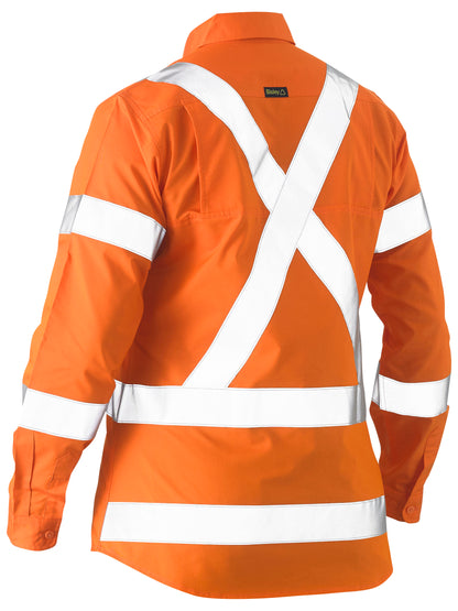 RECYCLE WOMEN'S X TAPED HI VIS DRILL SHIRT BL6266XT