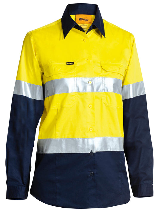 WOMEN'S TAPED HI VIS COOL LIGHTWEIGHT DRILL SHIRT BL6696T