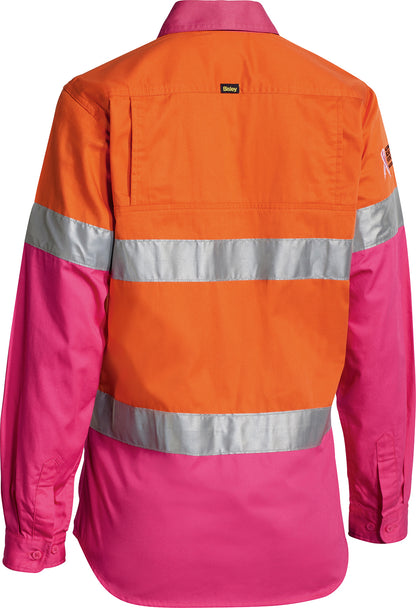 WOMEN'S TAPED HI VIS COOL LIGHTWEIGHT DRILL SHIRT BL6696T