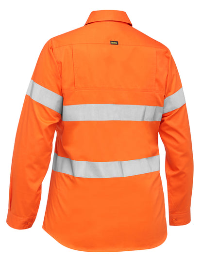 WOMEN'S TAPED HI VIS COOL LIGHTWEIGHT DRILL SHIRT BL6897