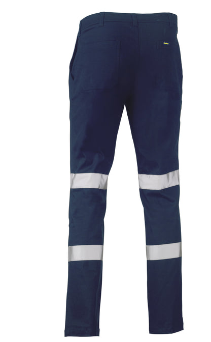 TAPED BIOMOTION STRETCH COTTON DRILL WORK PANTS BP6008T