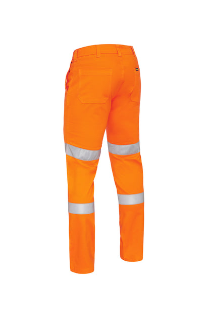 TAPED BIOMOTION STRETCH COTTON DRILL WORK PANTS BP6008T