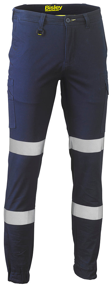 TAPED BIOMOTION STRETCH COTTON DRILL CARGO CUFFED PANTS BPC6028T