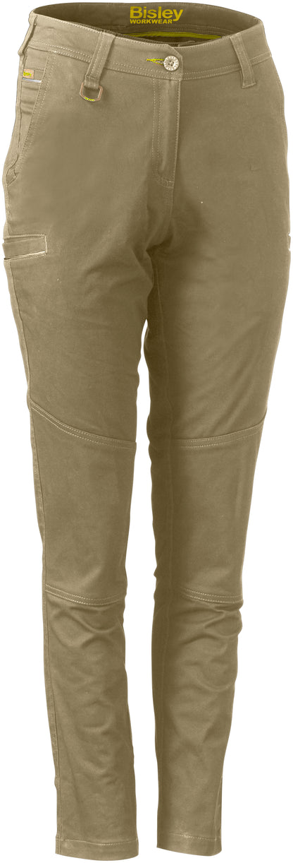 WOMEN'S MID RISE STRETCH COTTON PANTS BPL6015