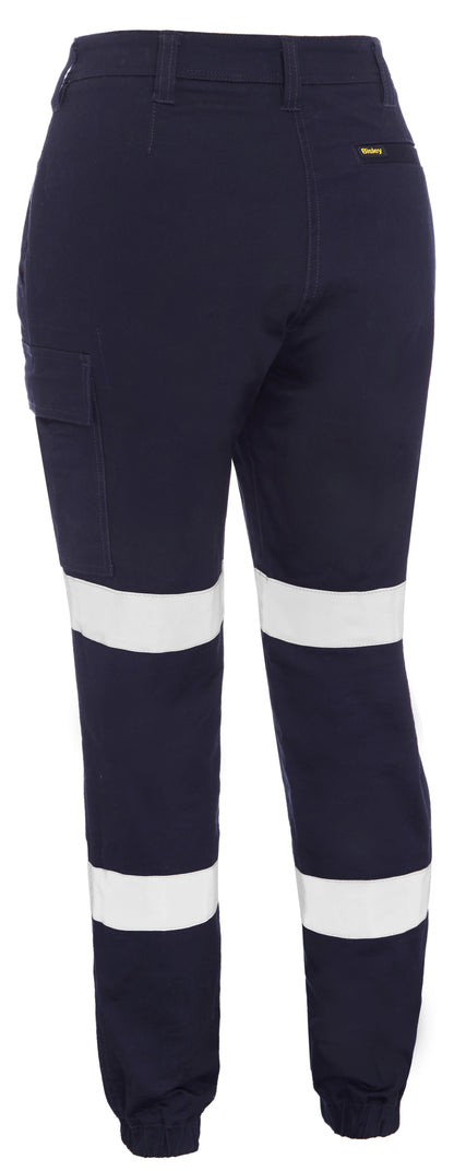 WOMEN'S TAPED COTTON CARGO CUFFED PANTS BPL6028T