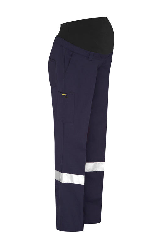 WOMEN'S TAPED MATERNITY DRILL WORK PANTS BPLM6009T