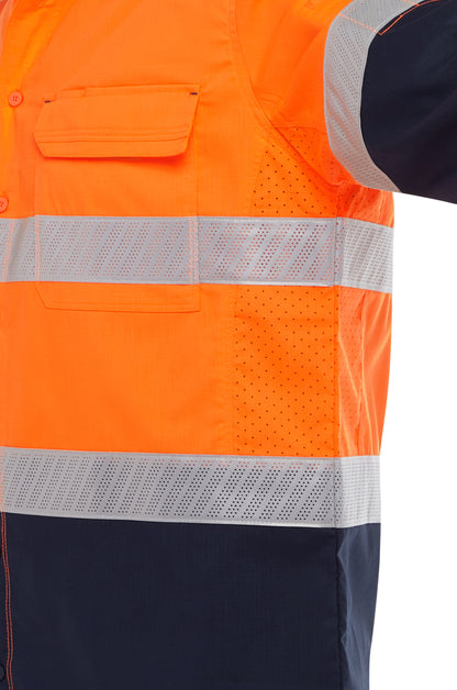 X AIRFLOW™ HI VIS TAPED STRETCH RIPSTOP SHIRT BS6491T