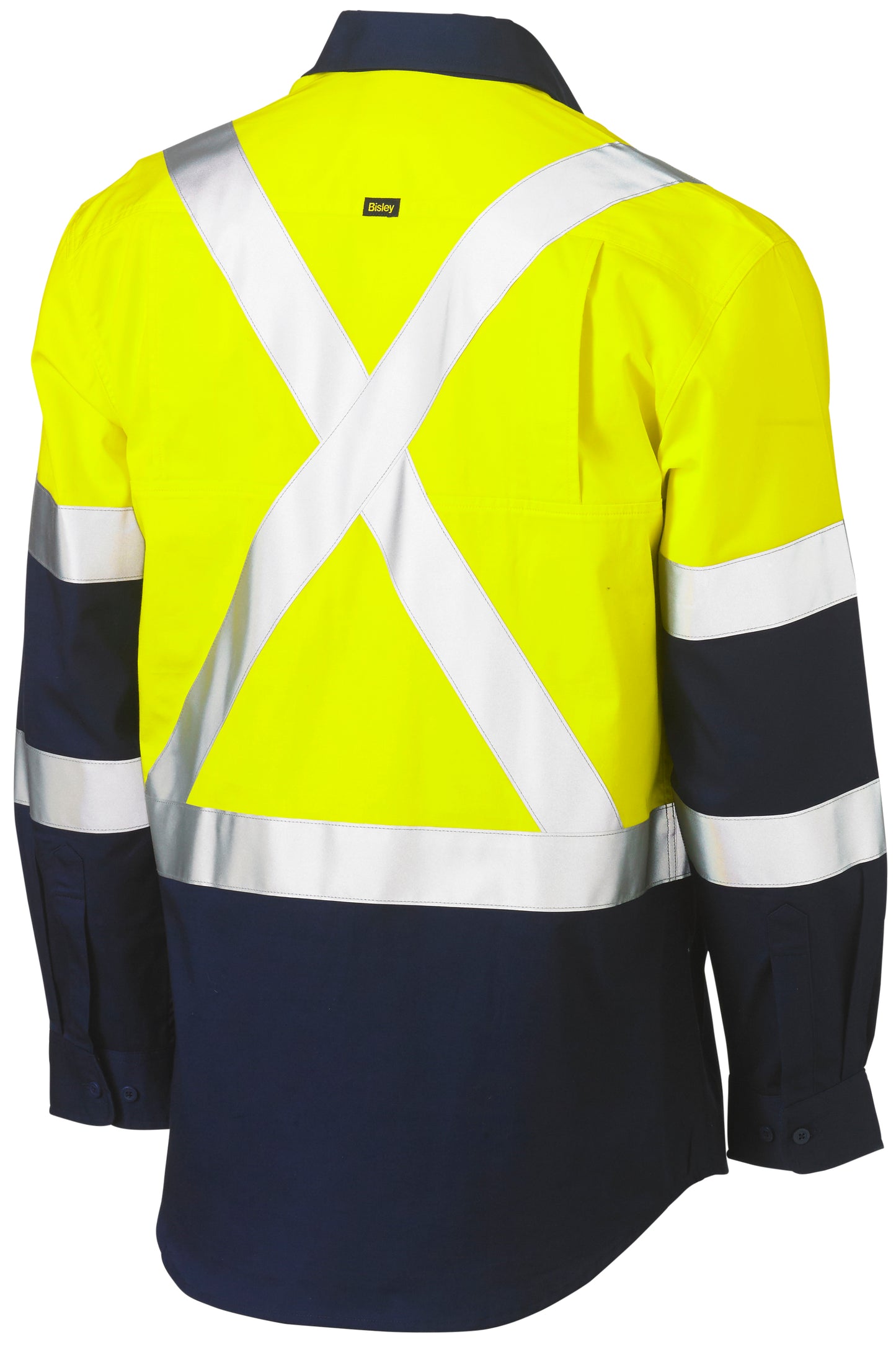 X TAPED BIOMOTION TWO TONE HI VIS LIGHTWEIGHT DRILL SHIRT BS6696XT