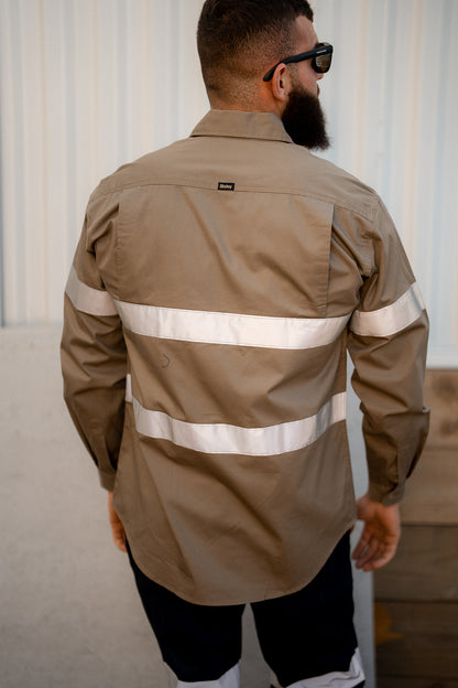 TAPED COOL LIGHTWEIGHT DRILL SHIRT BS6883T