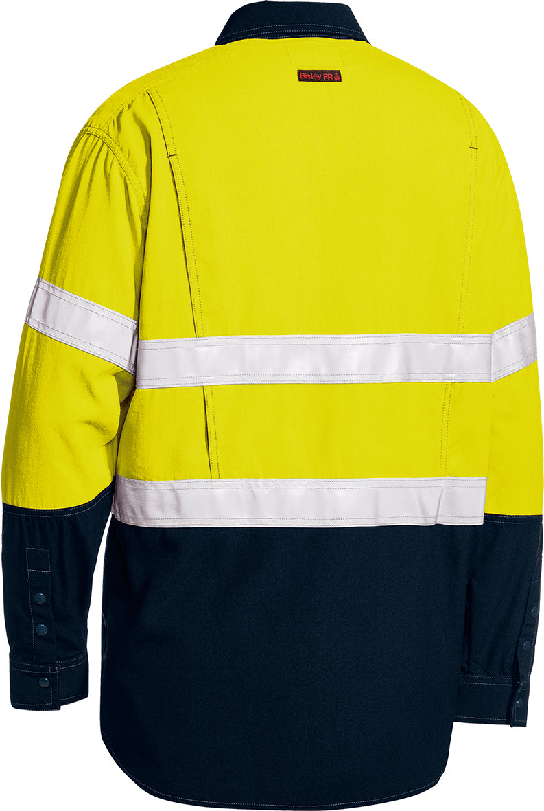 TENCATE TECASAFE® PLUS 480 TAPED HI VIS LIGHTWEIGHT FR VENTED SHIRT BS8237T