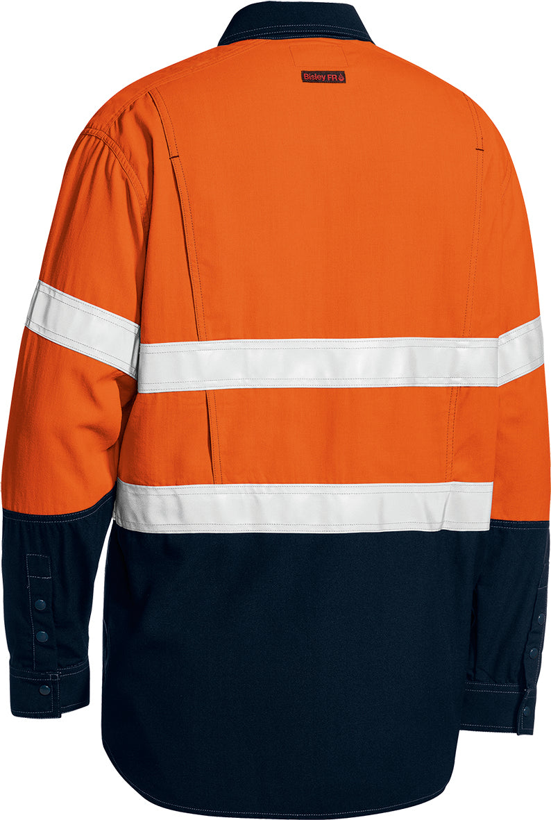 TENCATE TECASAFE® PLUS 480 TAPED HI VIS LIGHTWEIGHT FR VENTED SHIRT BS8237T