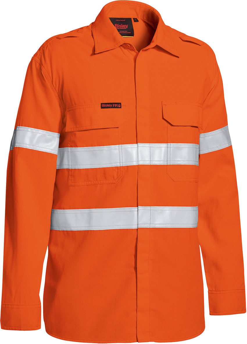 TENCATE TECASAFE® PLUS 480 TAPED HI VIS LIGHTWEIGHT FR VENTED SHIRT BS8238T