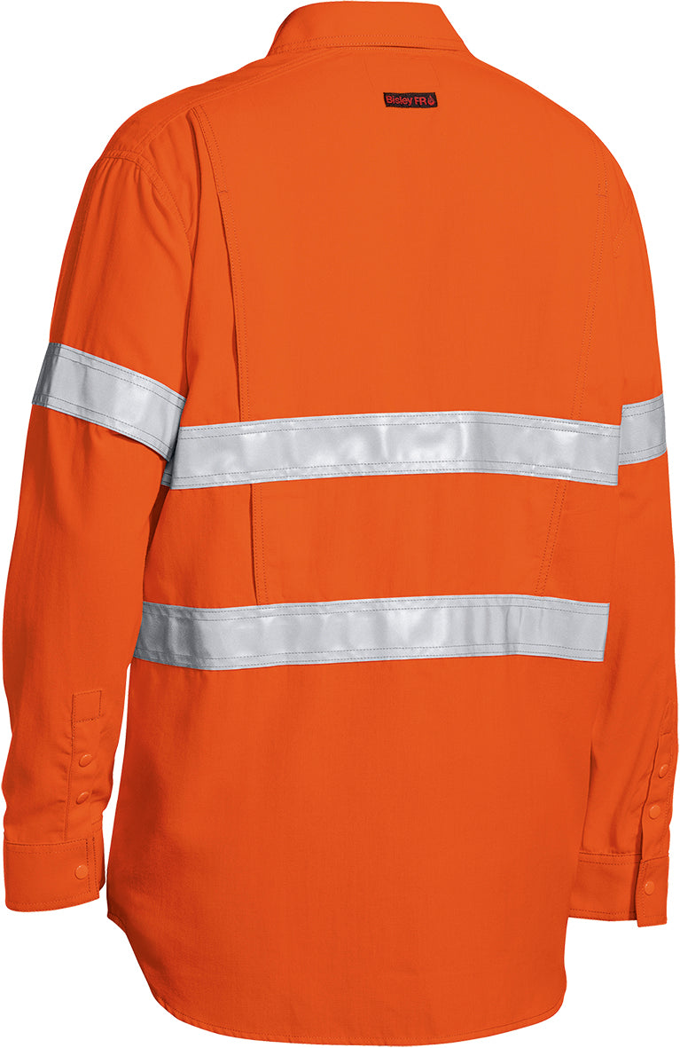 TENCATE TECASAFE® PLUS 480 TAPED HI VIS LIGHTWEIGHT FR VENTED SHIRT BS8238T